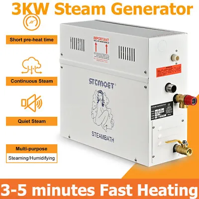 3KW Steam Generator Steam Bath Machine Sauna SPA Room Wet Steam Machine 220-240V • $187.05