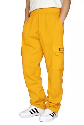 Men's Heavyweight Fleece Cargo Sweatpants S-6XL • $25.95