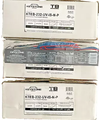 New Keystone Ballast KTEB-232-UV-IS-N-P Instant Start  (2) Lamp F32T8 - 120-277V • $19.49