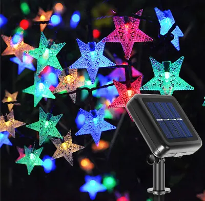 £9.55 • Buy Solar Powered Star Fairy String LED Lights Waterproof Xmas Garden Outdoor Decor