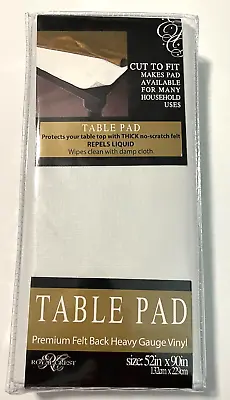 Cushioned Heavy Duty Customizable Vinyl Table Pad Felt Backing 52 X90  Rectangle • $13.95