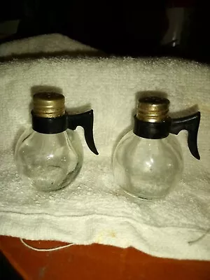 Miniature Glass Salt And Pepper Coffee Pot  Style Shakers  • $12