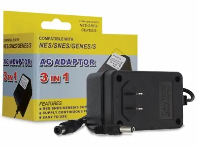 New AC Adapter For NES SNES & Genesis Systems - Super Nintendo Power Cable Cord • $8.99