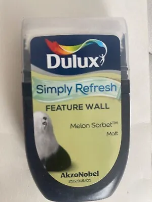 Dulux Simply Refresh-Feature Wall Melon Sorbet Shade Matt Paint Tester Pot • £4.99