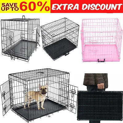 £35.60 • Buy Dog Cage Puppy Training Crate Pet Carrier Small Medium Large XL XXL Metal Cages