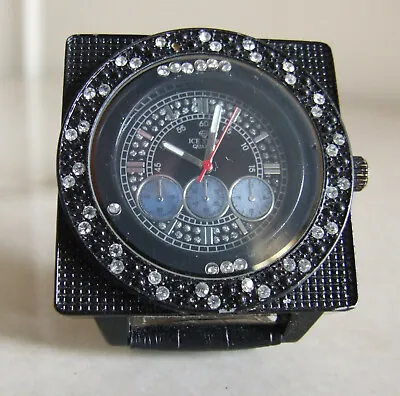 £19.99 • Buy Fabulous Brand New ICE STAR Chunky Diamante Leather Hand Wrist Watch Male Female