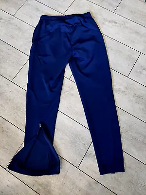 ❤️vintage AS NEW❤️ KAPPA M Navy Blue White Logo Print Zip Leg Track Jogger Pants • $35.99
