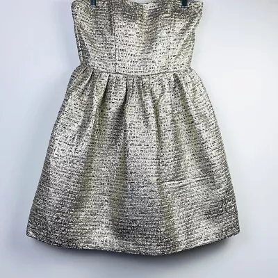 Minuet Women's Heart Shaped Strapless Metallic Gold & Silver Mini Dress. Med NWT • $31.50