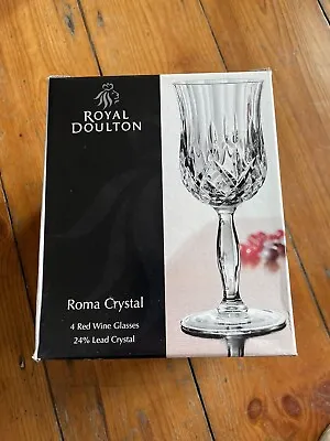 £5 • Buy Royal Doulton Roma Crystal Red Wine Glasses X 4