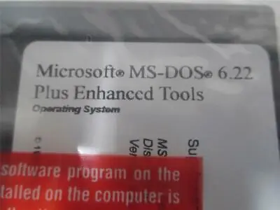 Genuine: Microsoft MS-DOS 6.22 Full Version With 3.5 Disks & COA New Sealed! • $49.99