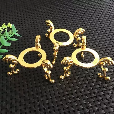 3pcs Golden Metal Base Stand Holder Round For 50-80mm Crystal Sphere Egg • $11.80