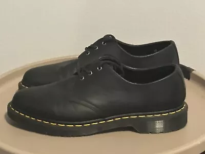 Doc Dr. Martens Men's 10 Black Smooth Leather 3 Eye Lace Up Oxford Shoes GV11Q • $59.99