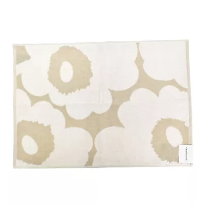 MARIMEKKO Towel NEW UNIKKO HAND TOWEL 50X70CM 071200 DK. BROWN/L. BLUE/OFF-WHITE • $39.39