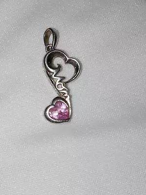 Mom Eternity Heart With Pendant 925 Sterling Silver • $15