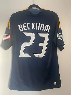 LA Galaxy 2009/10 Away Football Shirt David Beckham #23 - Size M *Original* • £65