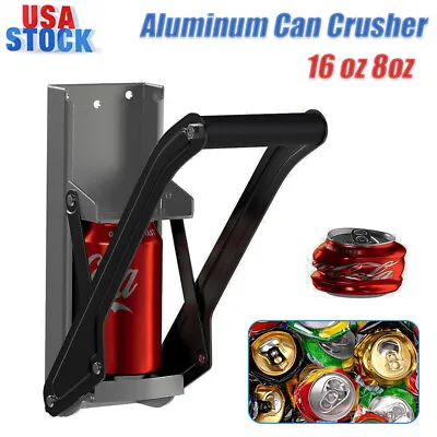 16 Oz And 8 Oz Aluminum Can Crusher Wall Mount Recycling And Bottle Opener • $15.69