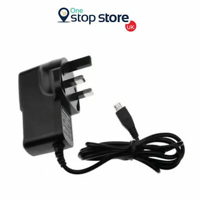 Micro Usb 3 Pin Uk Mains Wall Charger Power Plug For Your Samsung Mobile Phone • £5.99