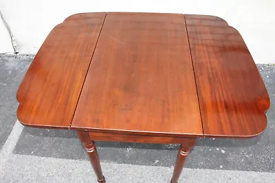 Great Early American Solid Mahogany Drop Leaf Breakfast Hallway Sofa Side Table • $1480