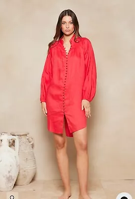 Tigerlily Isadora Lorena Shirt Dress Watermelon Size 10 • $120