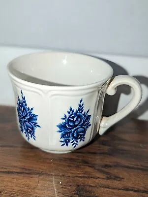 Sears Roebuck MAYHILL FEDERALIST Blue Floral Ironstone Cup (24) • $12