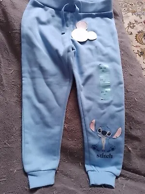 Disney Baby 24-36 Months Blue Stitch Jogging Bottoms • £5