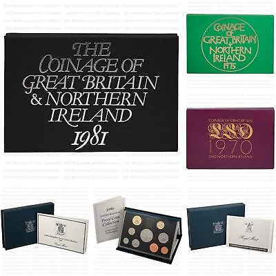 1970-1999 Proof Year Coin Sets Annual UK Coinage Royal Mint Sets Birthday Gift • £9