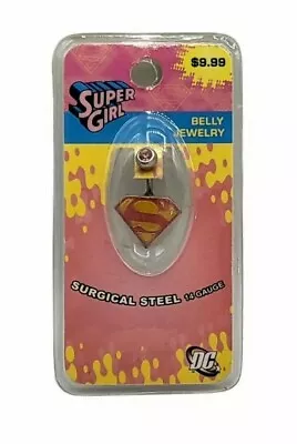 New Vintage SUPER GIRL Pink Emblem Comic Book 14G Belly Ring DC Comics - READ • $5.49