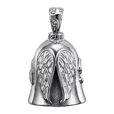 White Winged Motorcycle Bell  Angel Guardian Biker Riding Bell • $8.60