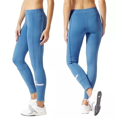 Adidas Stella McCartney 7/8 Tight Women's Sport Legging Running Trousers Fitness Light Blue • $32.04