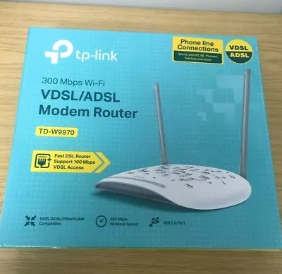 TP-Link TD-W9960 300 Mbps WiFi Modem Router  • £29.99