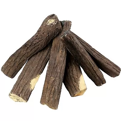 QuliMetal Ceramic Wood Logs Set For All Types Of Indoor Gas Inserts Ventless ... • $42.14