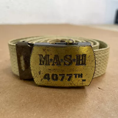 Rare Vintage 1980’s M*A*S*H 4077TH Belt With Buckle! 20th Century Fox Film Co. • $49.99