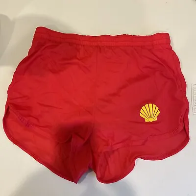 Vintage Red Short Red Size Large Nylon Athletic  Lined Rare Shell Gas  Sports • $29