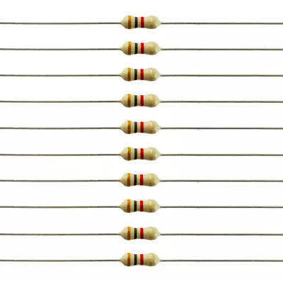 10 Pack - 3K 3000 Ohm Ω Resistor 5% Tolerance 1/4W 1/4 Watt Carbon Film PK • $1.57