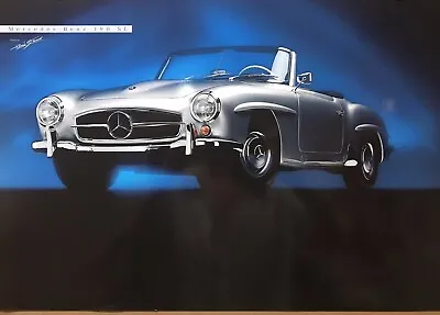 Mercedes Benz 190 SL  Car Poster Very High Quantity Rare Staud Of Germany • $39.95