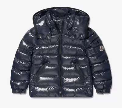 Moncler Kids Down Padded Bady Jacket In Night Blue Retail $870 St 10 Worn Once • $575