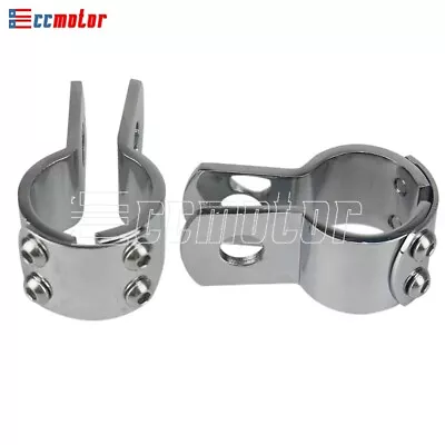 1 Pair Motorcycle 1 1/2  Engine Guard Crash Bar Mount Foot Peg Clamp For Harley • $22.99