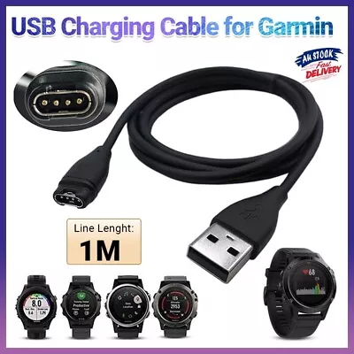 1M USB Charger Charging CABLE For Garmin Vivoactive 3 / 3 Music /4 / 4S AU Atock • $7.07