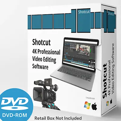 Shotcut Professional HD Video Editing Software Suite- 4K Movie Windows & Mac DVD • $14.99