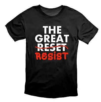 £15.99 • Buy Resist The Great Reset Anti NWO Protest  T Shirt Black