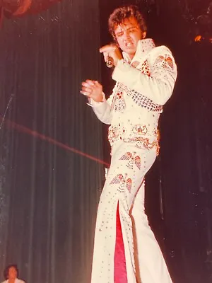 J2 Photograph Handsome Elvis Presley Impersonator Lookalike 1980's Jumpsuit • $17.50