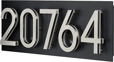 Backlit Illuminated LED House Numbers 5  - Satin Nickel - Address Signs Lighted • £128.23