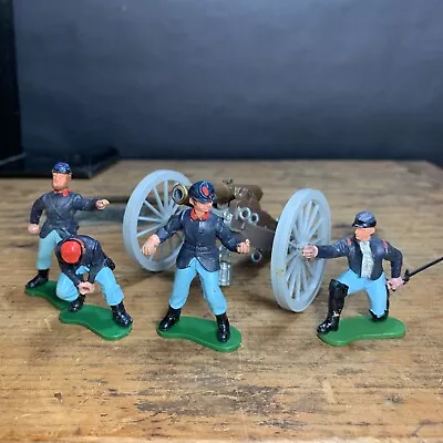 Vintage Britains 12 Pounder Gun Cannon And American Civil War Soldiers • £14.99