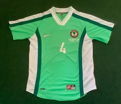 £54.99 • Buy Nigeria 1998 World Cup Home Jersey Kanu 4 Size XL