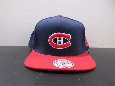 Montreal Canadiens Hat Cap Snap Back Blue Red NHL Hockey Mitchelle & Ness Mens • $28.88