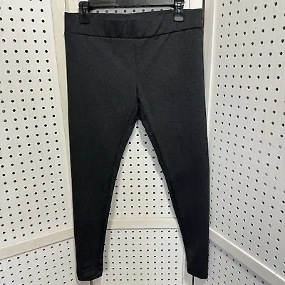 Matty M Ankle Pants Womens Size Large Gray Ponte Pull On Stretchy Elastic Waist • $14.99