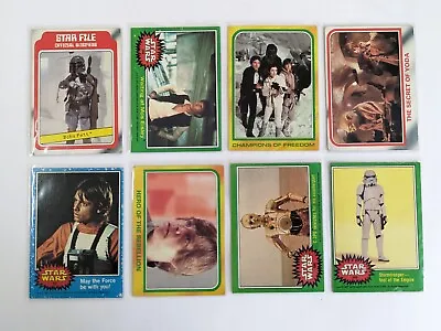 TOPPS STAR WARS & EMPIRE STRIKES BACK Lot Of 8 Trading Cards - 1977 1980 • $21.60