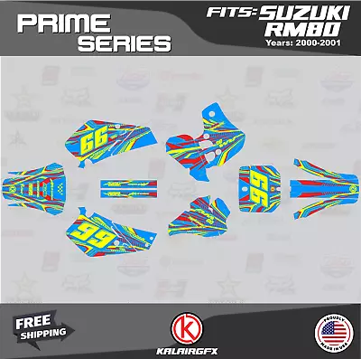 Graphics Decal Kit For Suzuki RM80 (2000-2001) RM80 Prime Series - Krazy • $54.99