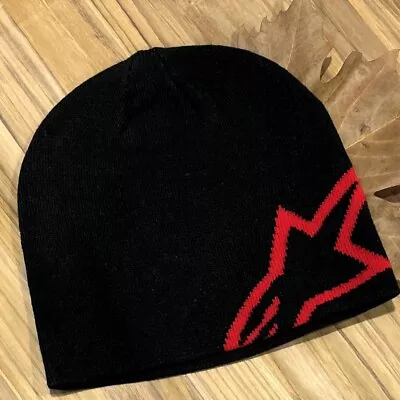 Alpinestar Adult Beanie Corp Shift A Star Logo In Black Red Mx Motocross Style • $24.95