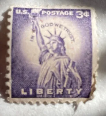 Rare UNUSED Purple Liberty 3 Cent Stamp • $400